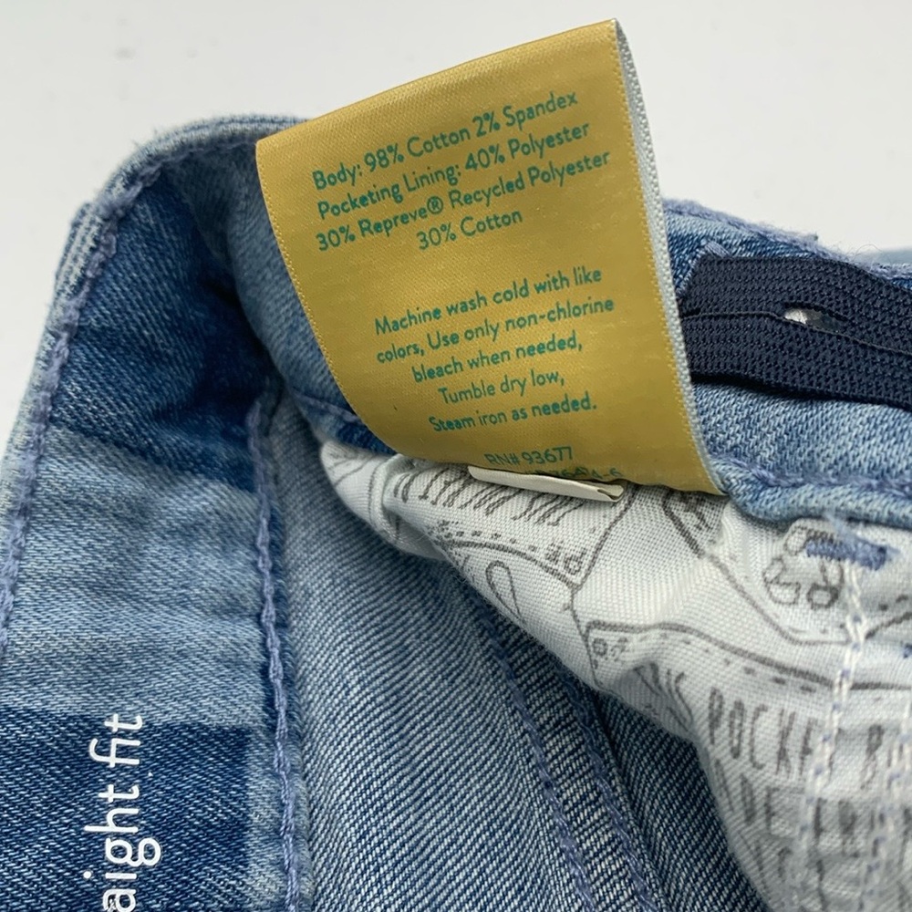 Girls There Abouts Straight Fit Checkered Pattern Jeans. Size 6X - Picture 5 of 10